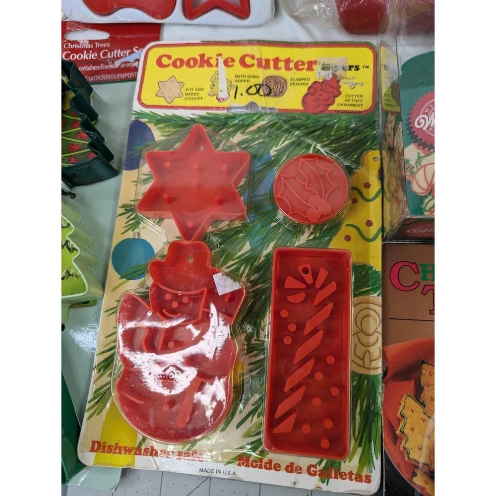 Christmas Cookie Cutters Plastic Metal Lot Love Molds